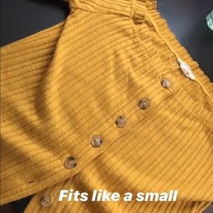 Mustard yellow button up